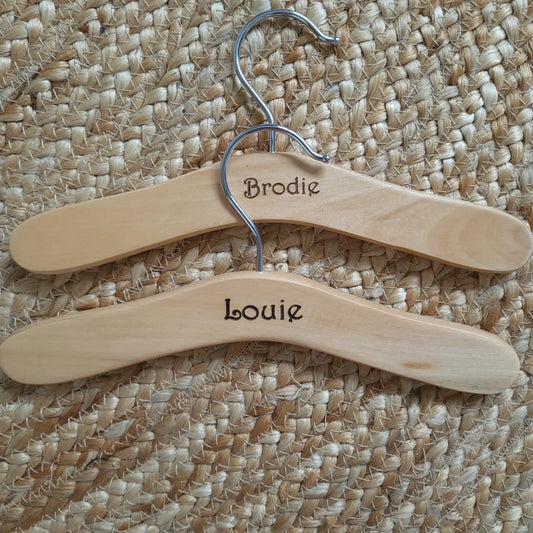 Children's Personalised Wooden Coat Hanger